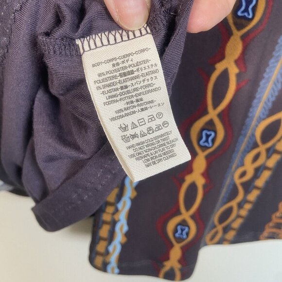 Free People Stella Retro Mod Multicolor Earth-tone Fall Mini Dress Size S Small - Picture 9 of 11